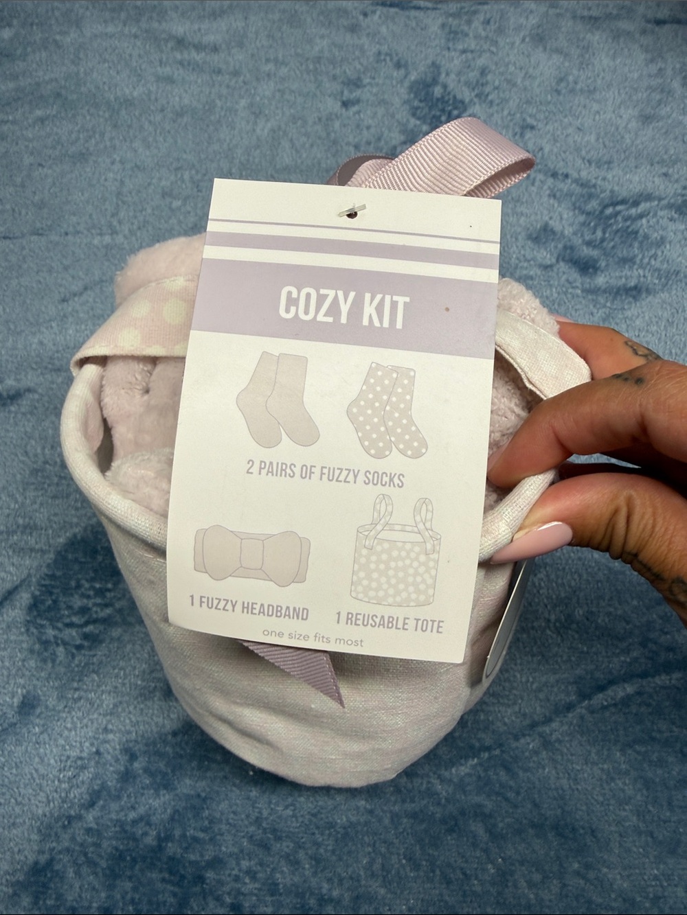 Cozy Kit Fuzzy Socks & Headband Set - Pink